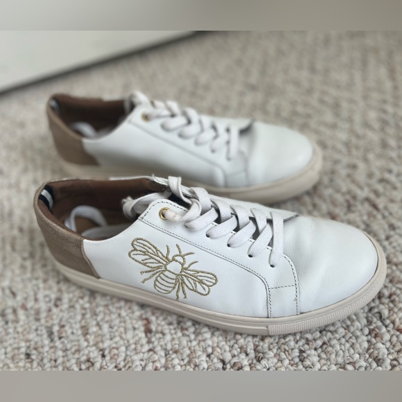 Joules Gold & White Sneakers Women's (Size 9) - Picture 3 of 3